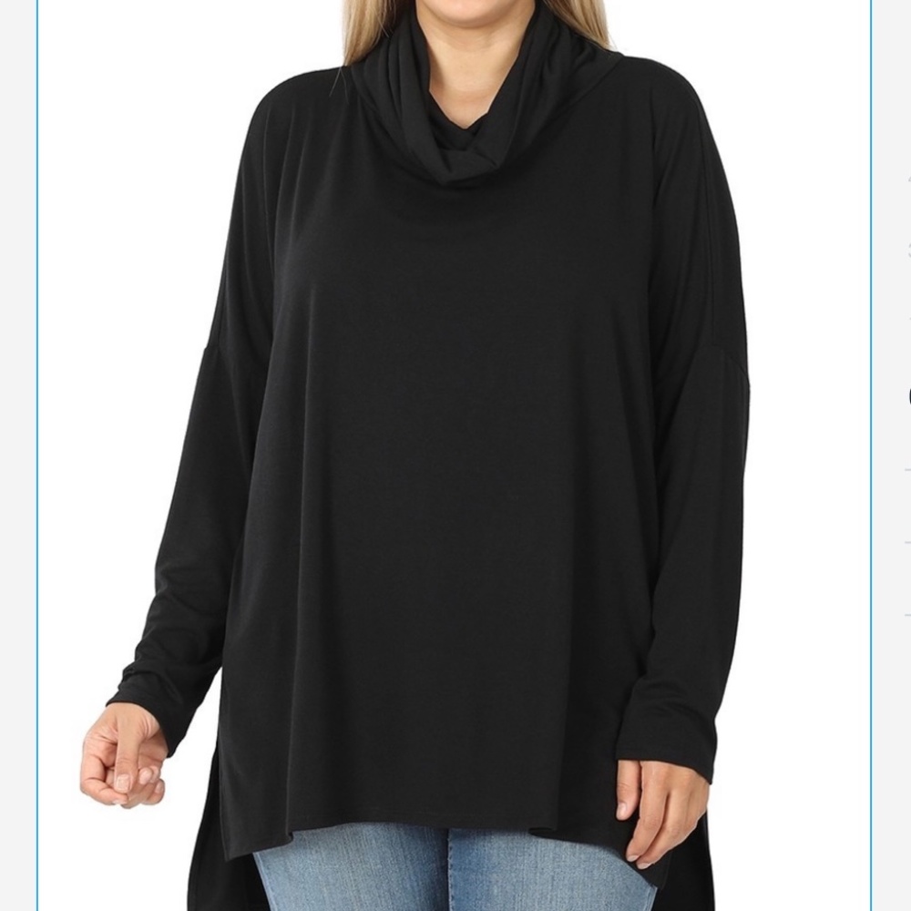Black cowl neck